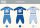 Enrico Coveri long slim baby pajamas - 100% cotton pajamas - medium blue - 92
