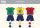 Enrico Coveri korte mouw zomer baby pyjama - 100% katoenen pyjama - rood-donkerblauw - 74