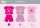 Enrico Coveri korte mouw zomer baby pyjama - 100% katoenen pyjama - roze - 92