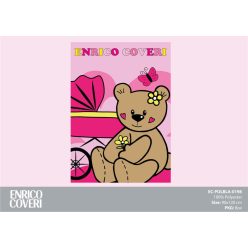Enrico Coveri baby fleece deken - 90 x 120 cm - roze