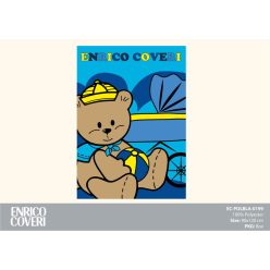 Enrico Coveri baby fleece deken - 90 x 120 cm - blauw
