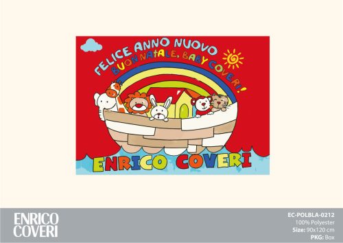 Enrico Coveri baby fleece deken - 90 x 120 cm - rood