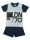 Korte mouw katoenen kinderpyjama - Evidence - donkerblauw - 104