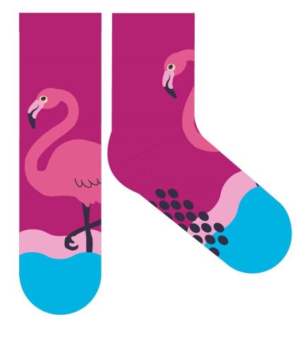 Flamingo antislip pluche normale sokken voor kinderen