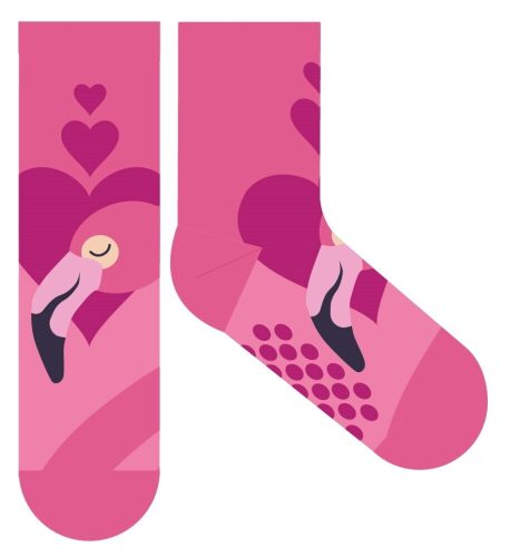Flamingo antislip pluche normale sokken voor kinderen