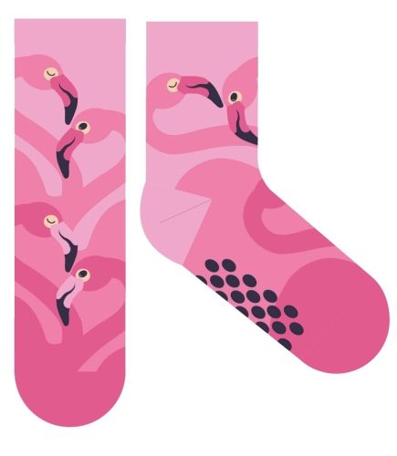 Flamingo antislip pluche normale sokken voor kinderen