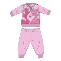   Flamingo winter katoenen baby pyjama - interlock pyjama - lichtroze - 86