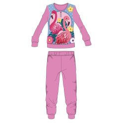   Flamingo polar pyjama - dikke winter kinderpyjama - roze - 122
