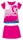 Flamingo zomerpyjama met korte mouwen voor kinderen - katoenen jersey pyjama - roze - 122