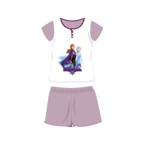 Zomerse korte mouwen kinder katoenen pyjama - Disney Frozen - Anna en Elsa - lichtpaars - 128