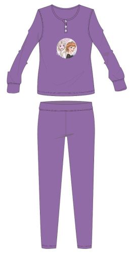 Disney Frozen flanellen katoenen pyjama - dikke winterse kinderpyjama - paars - 128