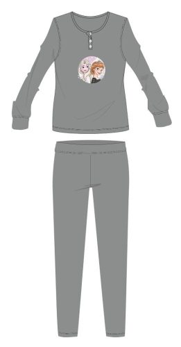 Disney Frozen flanellen katoenen pyjama - dikke winterse kinderpyjama - grijs - 104