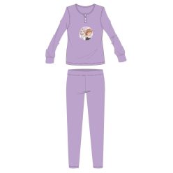   Disney Frozen flanellen katoenen pyjama - dikke winterse kinderpyjama - lichtpaars - 110