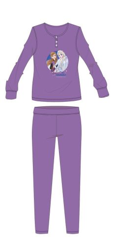 Disney Frozen winterkatoenen kinderpyjama - interlock pyjama - donkerpaars - 110