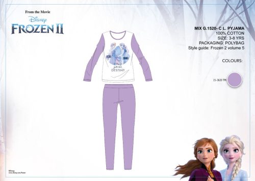 Disney Frozen kinder jersey pyjama - katoenen pyjama - paars