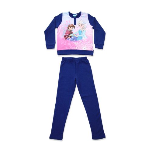 Winter flannel kinderpyjama - Frozen - donkerblauw - 128