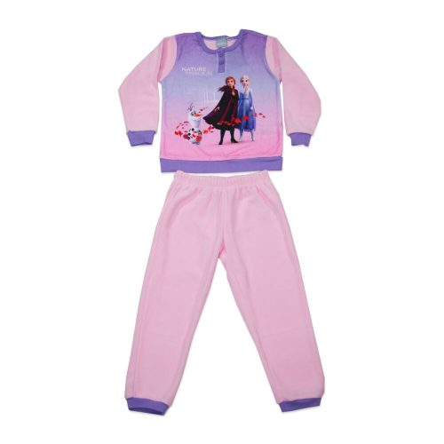 Winterse fleece kinderpyjama - Frozen - lichtroze - 98