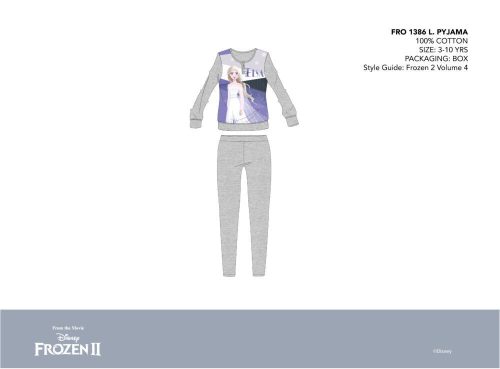 Disney Frozen dunne katoenen kinderpyjama - jersey pyjama - lichtgrijs - 104