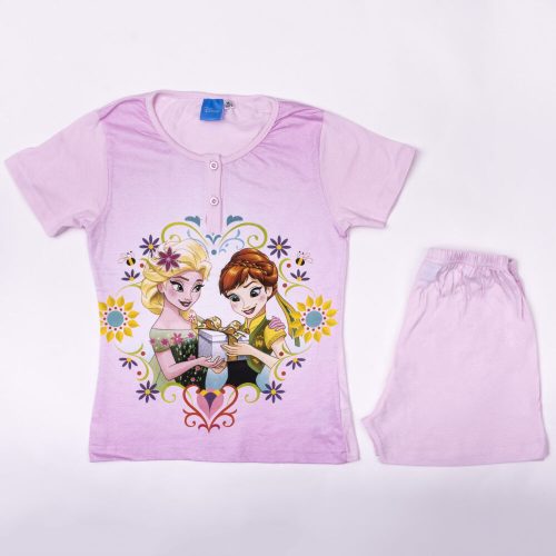 Korte mouw katoenen kinderpyjama - Frozen - lichtroze - 140