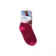 Antislip kinderbeenwarmers - Frozen - volledig pluche - Anna patroon - bordeaux-roze - 31-34