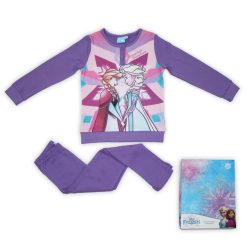 Winterse katoenen kinderpyjama - Frozen - paars - 98