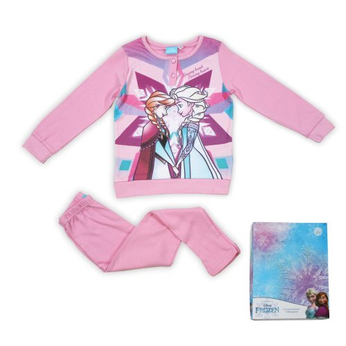 Winterse katoenen kinderpyjama - Frozen - lichtroze - 116