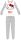 Hello Kitty dames dunne katoenen pyjama - jersey pyjama - lichtgrijs - S