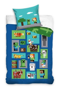 Minecraft beddengoedset 140x200 cm, 70x90 cm