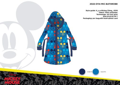 Microvezel badjas met capuchon voor kinderen - Disney Mickey Mouse