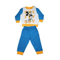   Lange dunne katoenen baby pyjama - Mickey Mouse - One fly guy print - Jersey - middelblauw - 92