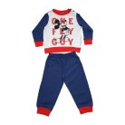 Lange dunne katoenen baby pyjama - Mickey Mouse - One fly guy print - Jersey - donkerblauw-rood - 92