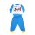 Lange dunne katoenen baby pyjama - Mickey Mouse - Jersey - middenblauw - 92