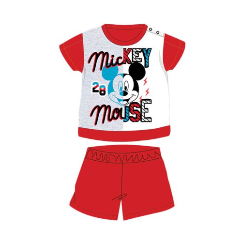 Zomerse korte mouwen katoenen baby pyjama - Disney Mickey Mouse - rood - 92