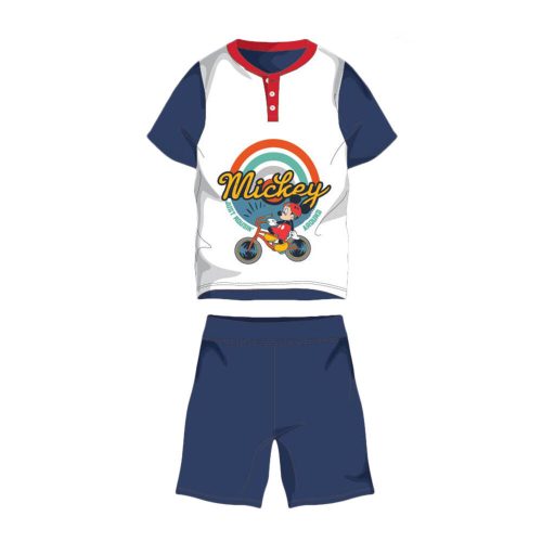Zomerse korte mouwen kinder katoenen pyjama - Disney Mickey Mouse - Mickey opdruk - donkerblauw - 110