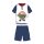 Zomerse korte mouwen kinder katoenen pyjama - Disney Mickey Mouse - Mickey opdruk - donkerblauw - 116