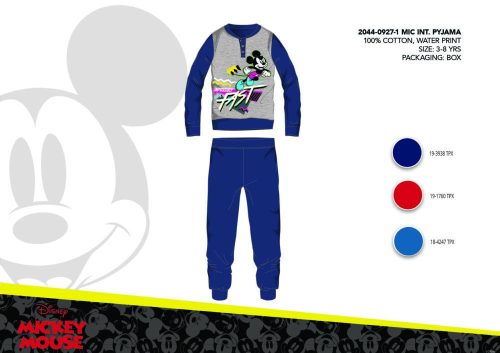 Winterse katoenen interlock kinderpyjama - Disney Mickey Mouse