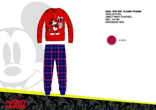 Winter thick cotton children's pajamas - flannel pajamas - Disney Mickey Mouse - red - 98