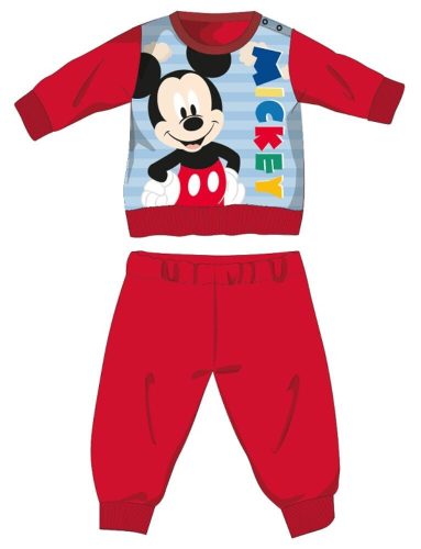 Disney Mickey Mouse winter dikke baby pyjama - katoenen flanellen pyjama - rood - 86