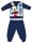 Disney Mickey Mouse winter dikke baby pyjama - katoenen flanellen pyjama - donkerblauw - 92