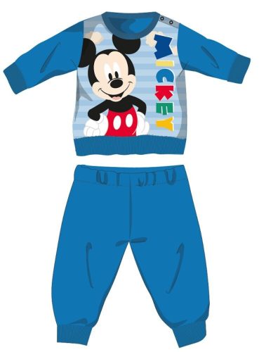 Disney Mickey Mouse winter dikke baby pyjama - katoenen flanellen pyjama - lichtblauw - 92