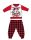 Disney Mickey Mouse winter dikke kerstbaby pyjama - katoenen flanellen pyjama - rood-zwart - 86