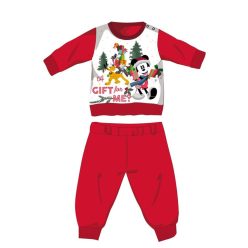   Disney Mickey Mouse winter dikke kerstbaby pyjama - katoenen flanellen pyjama - rood - 98
