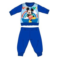   Disney Mickey Mouse baby fleece pyjama - winter dikke pyjama - middelblauw - 92