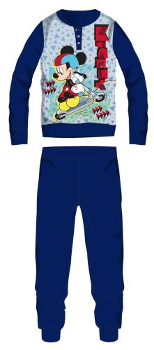 Disney Mickey Mouse winter dikke kinderpyjama - katoenen flanellen pyjama - donkerblauw - 104