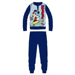   Disney Mickey Mouse winter dikke kinderpyjama - katoenen flanellen pyjama - donkerblauw - 98