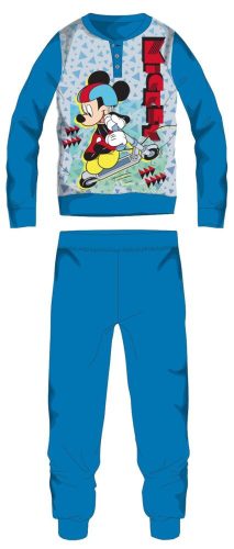 Disney Mickey Mouse winter dikke kinderpyjama - katoenen flanellen pyjama - lichtblauw - 98