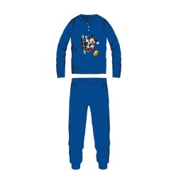   Disney Mickey Mouse winter katoenen kinderpyjama - interlock pyjama - middelblauw - 104