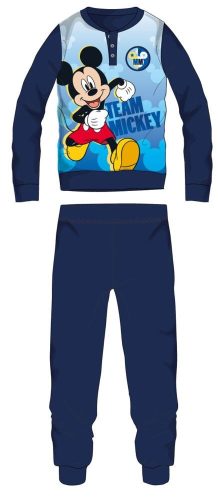 Disney Mickey Mouse fleece pyjama - dikke winter pyjama voor kinderen - donkerblauw - 98
