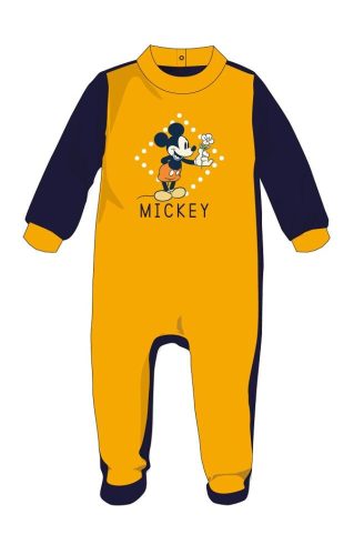 Disney Mickey Mouse baby fluwelen romper - geel - voor baby's van 1-3 maanden