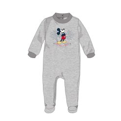   Disney Mickey Mouse baby velour romper - grijs - voor baby's van 3-6 maanden